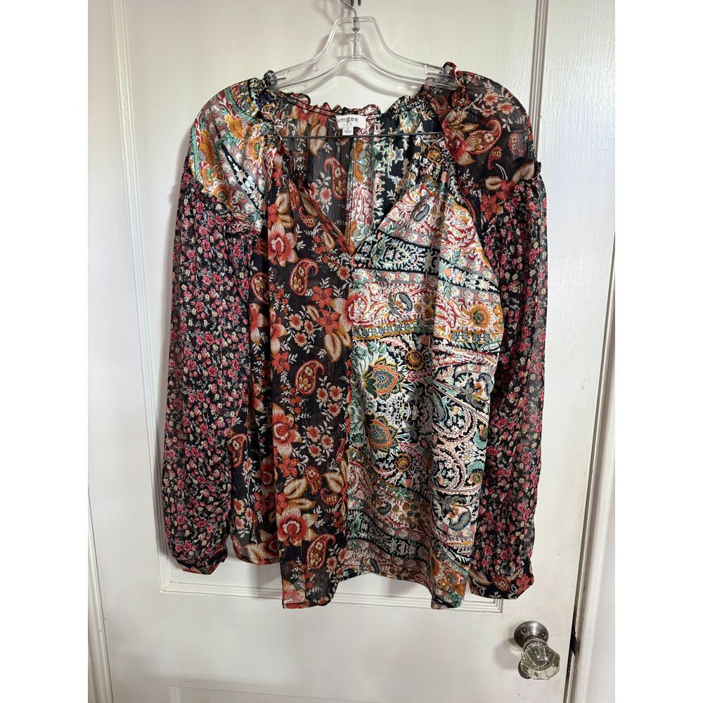 Umgee Vintage Floral Patchwork Blouse by Umgee - Boho Chic Fashion‎ Statement